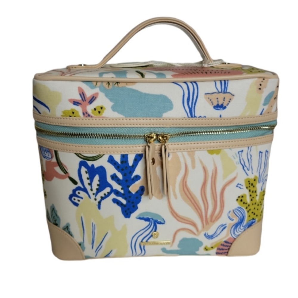 Spartina 449 Train Case Coated Canvas Mermaid Sea NEW